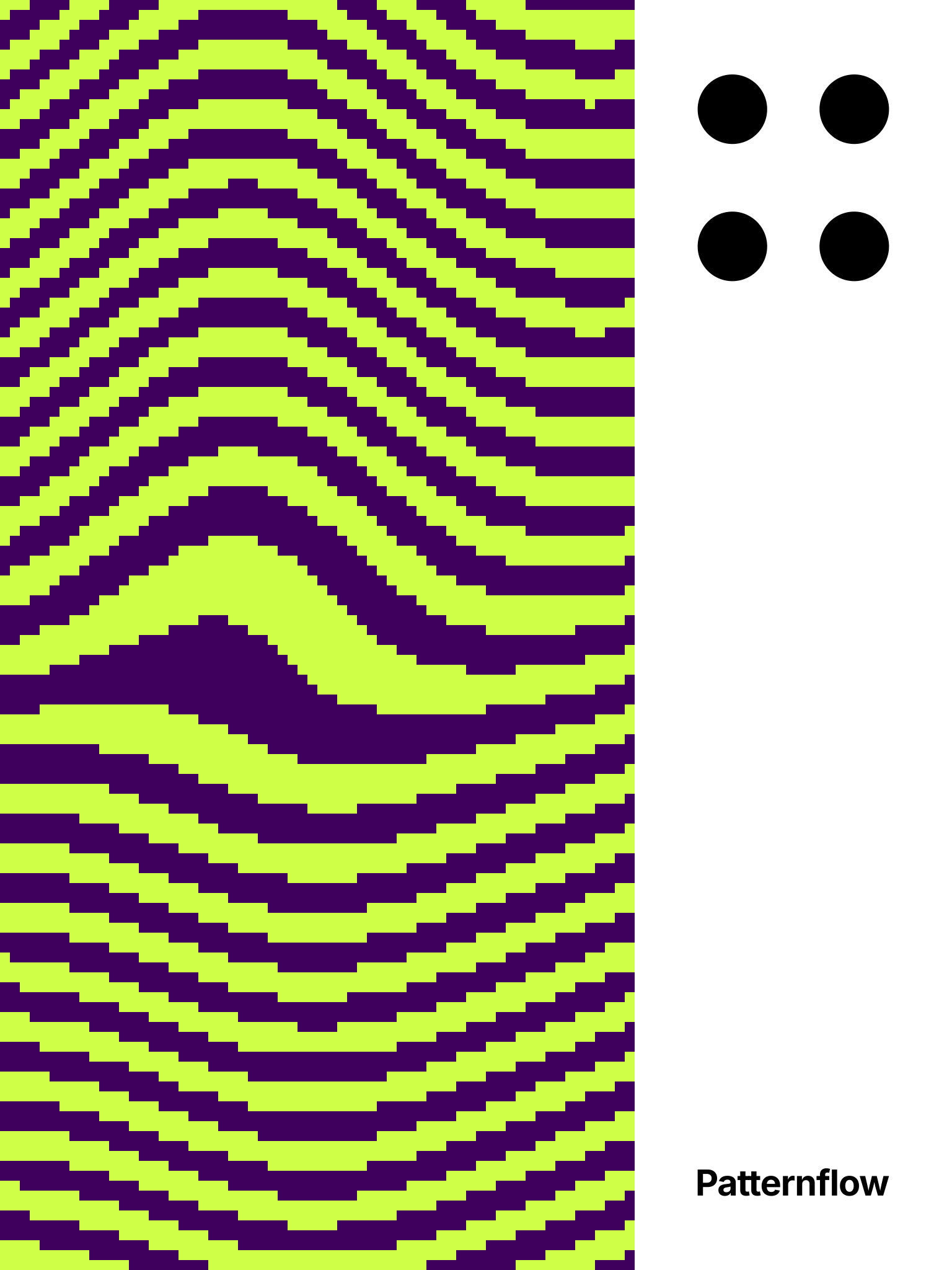 Op Stripes, up close: a part of the pattern, light by light