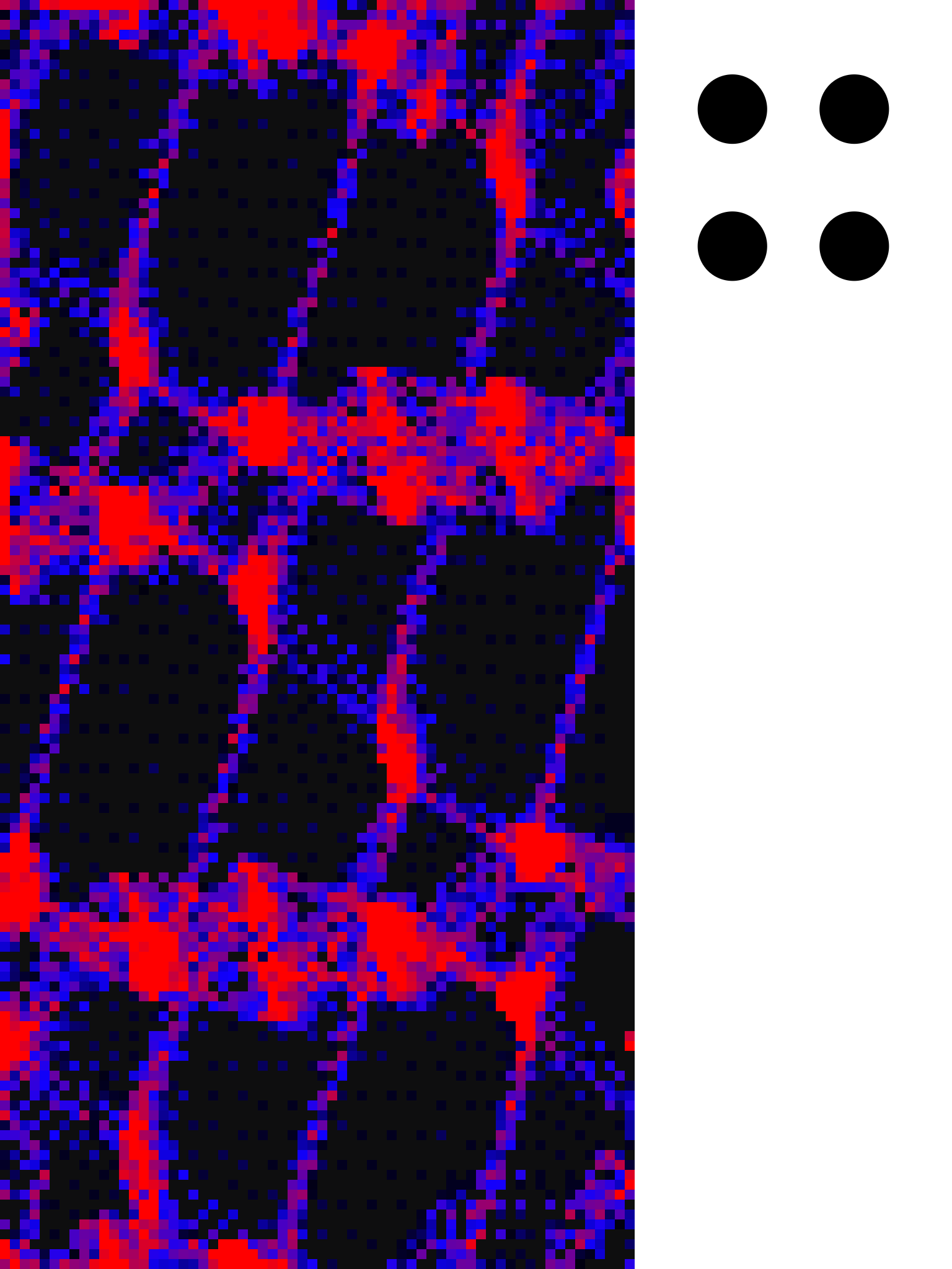 Pattern_260915, up close: a part of the pattern, light by light